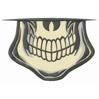 Male skull smile embroidery design - Embroidery Design
