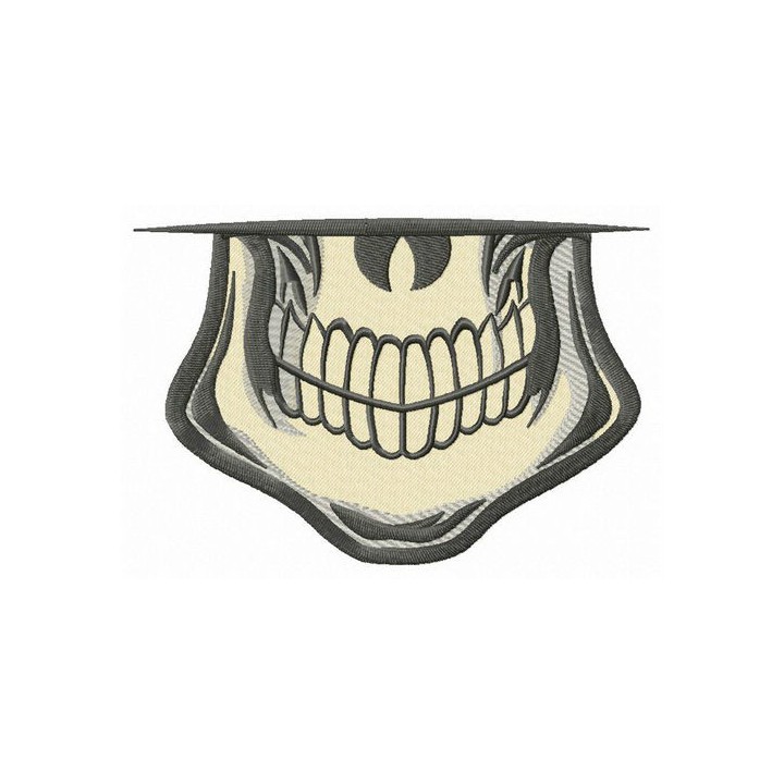 Male skull smile embroidery design - Embroidery Design