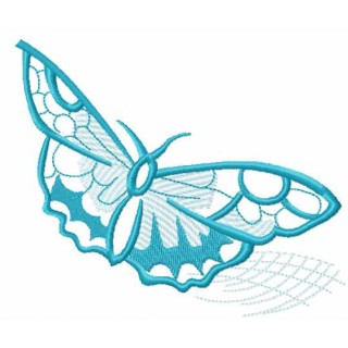 Small blue butterfly embroidery design - Embroidery Design