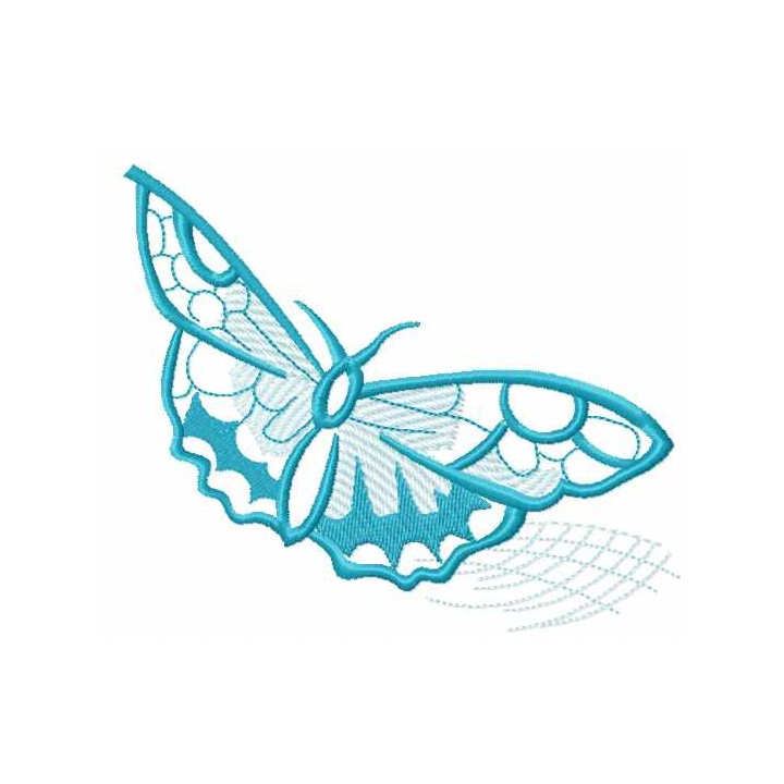 Small blue butterfly embroidery design - Embroidery Design