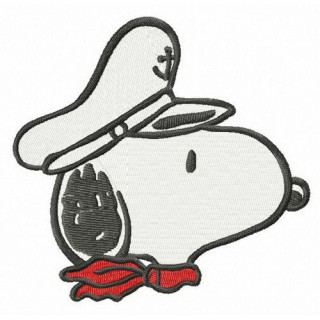 Snoopy the captain muzzle embroidery design - Embroidery Design