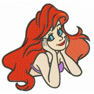 Coquette Ariel embroidery design - Embroidery Design