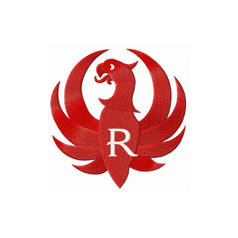 Preview of Ruger alternative logo embroidery design for hobbyists to use on various fabric items.