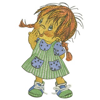 Mischievous child embroidery design - Embroidery Design