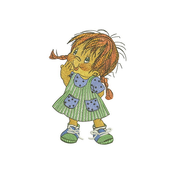 Mischievous child embroidery design - Embroidery Design