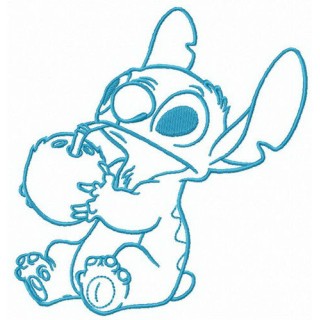 Stitch resting embroidery design - Embroidery Design