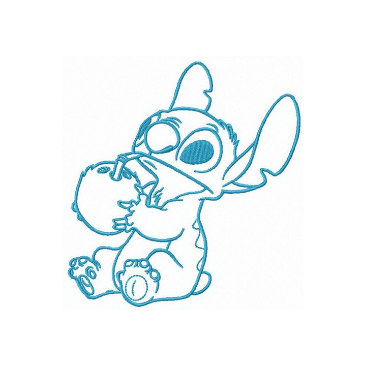 Stitch resting embroidery design - Embroidery Design