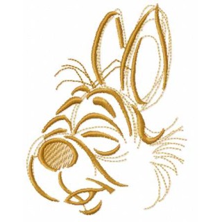Cute bunny muzzle embroidery design - Embroidery Design