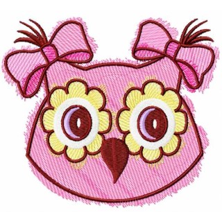 Owl color sketch embroidery design - Embroidery Design