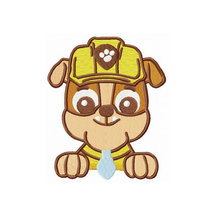 Paw Patrol Rubble embroidery design - Embroidery Design