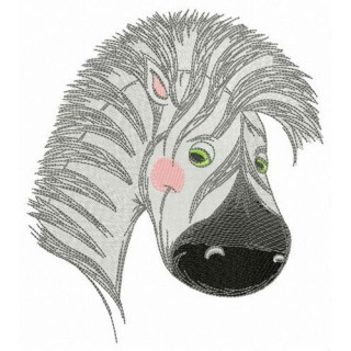 Baby zebra muzzle embroidery design - Embroidery Design