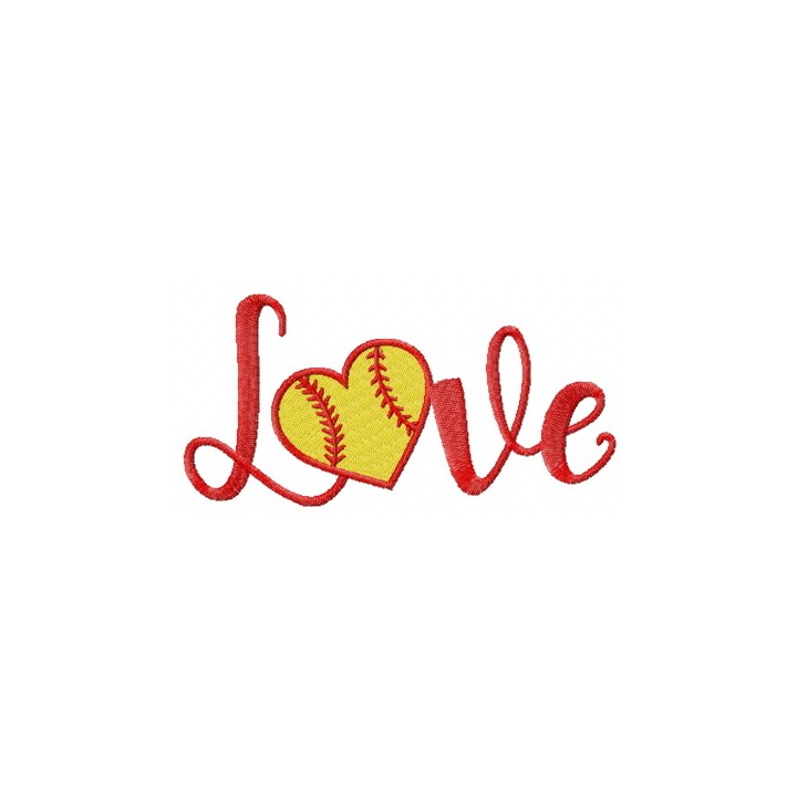 Baseball love embroidery design - Embroidery Design