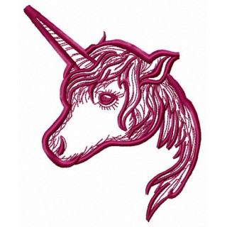 Unicorn's head embroidery design - Embroidery Design