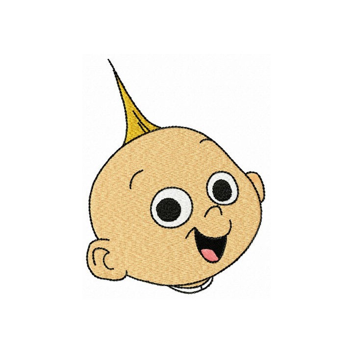 Jack-Jack Parr face embroidery design - Embroidery Design
