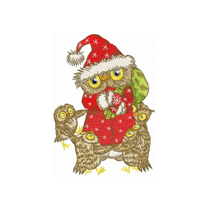 Round dance around Santa embroidery design - Embroidery Design