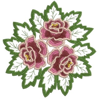 Rose lace doily embroidery design - Embroidery Design