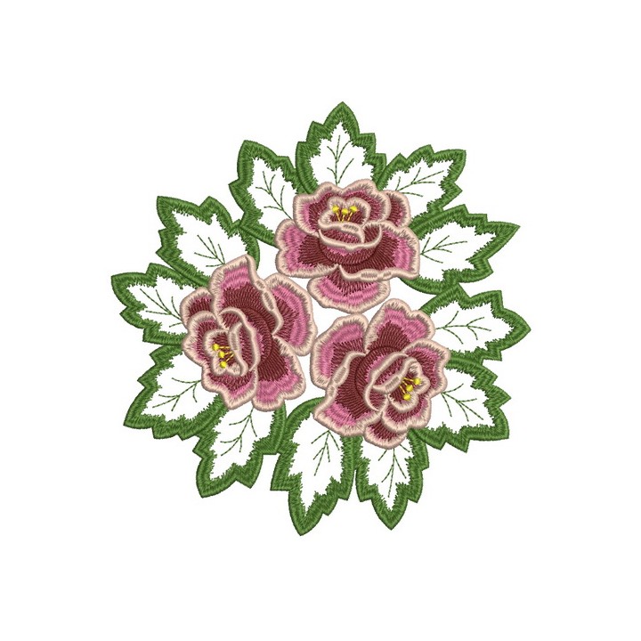 Rose lace doily embroidery design - Embroidery Design