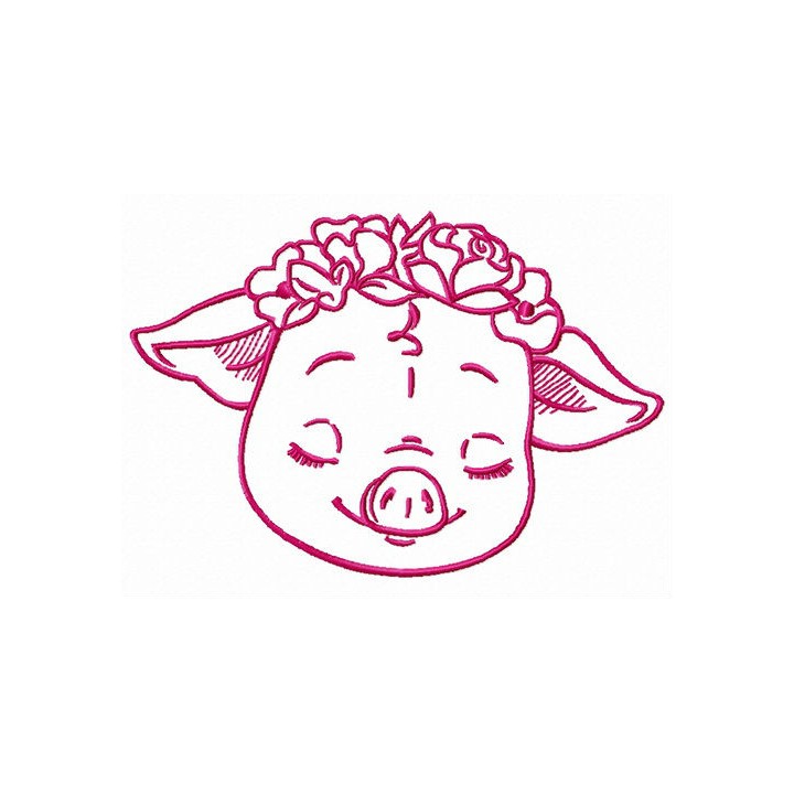 Pig's greams embroidery design - Embroidery Design