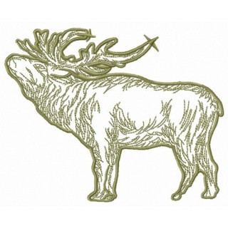 Reindeer embroidery design - Embroidery Design