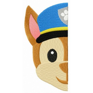 Chase half muzzle embroidery design - Embroidery Design