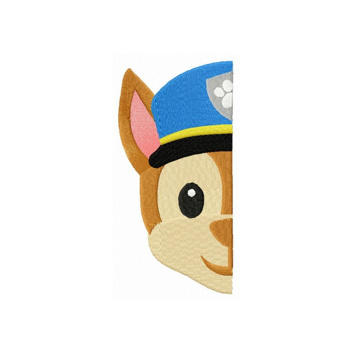 Chase half muzzle embroidery design - Embroidery Design