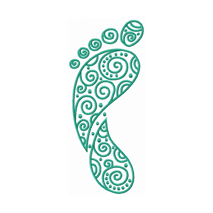 Baby footprint embroidery design - Embroidery Design