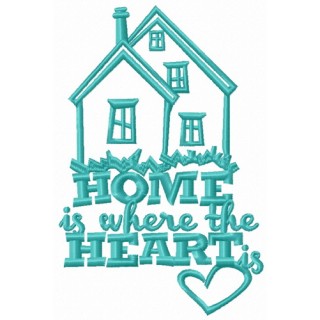 Home is where the heart is embroidery design - Embroidery Design