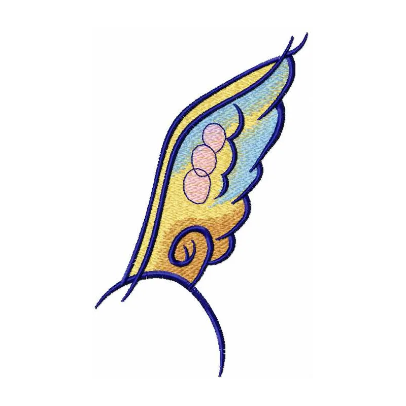 Preview of a big wing embroidery design featuring tribal symbols, ideal for various fabric projects.