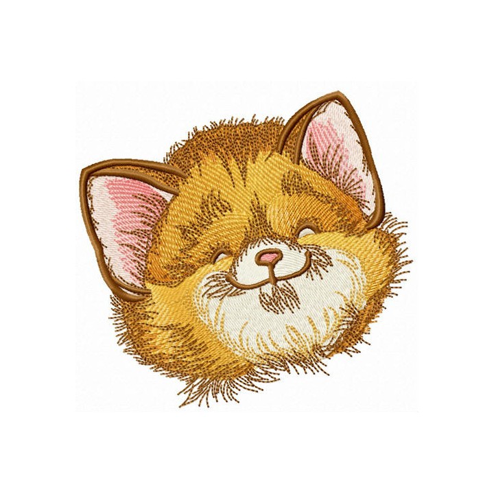 Glad kitten embroidery design - Embroidery Design