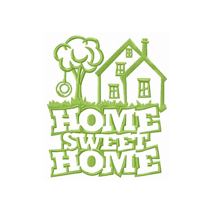 Home sweet home countryside embroidery design - Embroidery Design