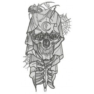 Bride's skeleton embroidery design - Embroidery Design
