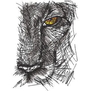 Lion's look embroidery design - Embroidery Design