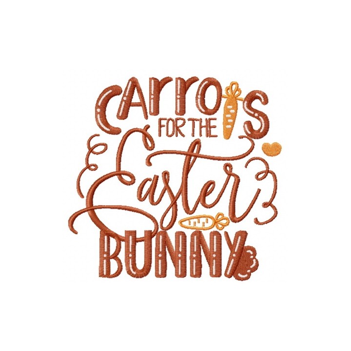 Carrots for the Easter bunny embroidery design - Embroidery Design