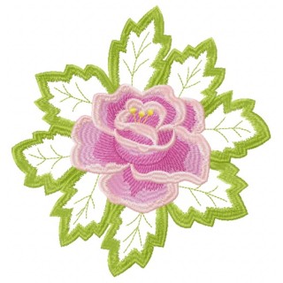 Rose and lace embroidery design - Embroidery Design