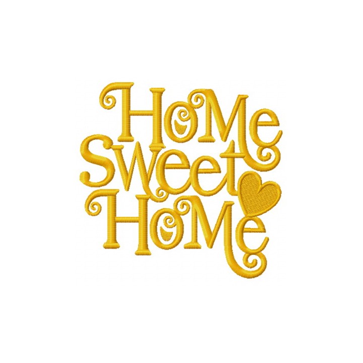 Home Sweet Home embroidery design - Embroidery Design