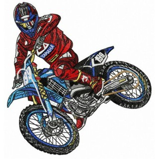 Motorcycle racer embroidery design - Embroidery Design