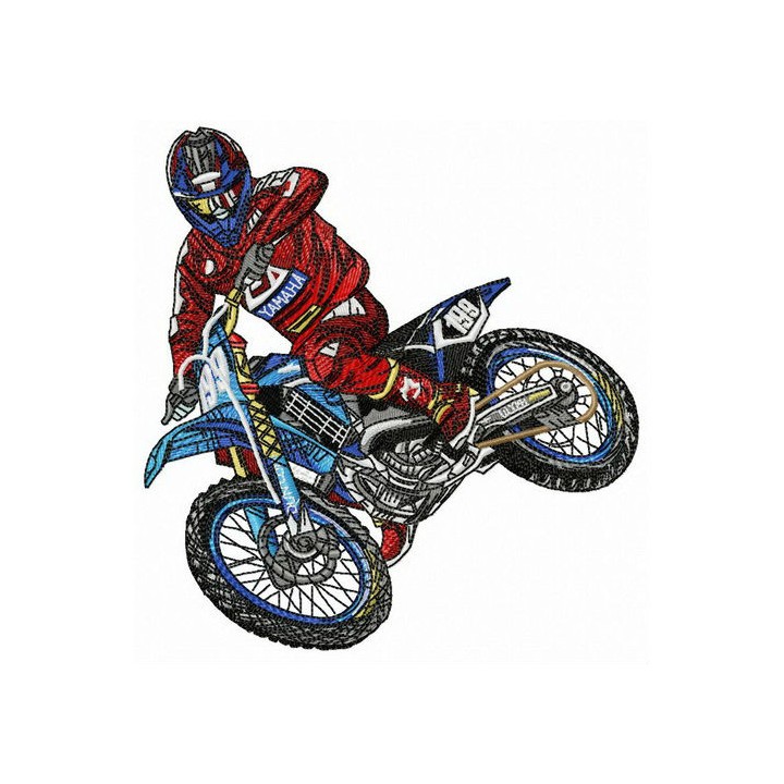 Motorcycle racer embroidery design - Embroidery Design
