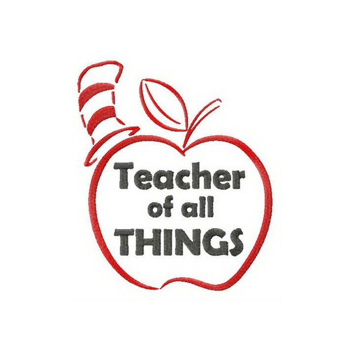 Teacher of all THINGS embroidery design - Embroidery Design