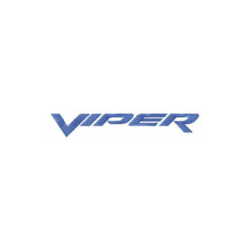 Dodge Viper wordmark logo embroidery design showcasing the iconic automotive brand's lettering for stitching.