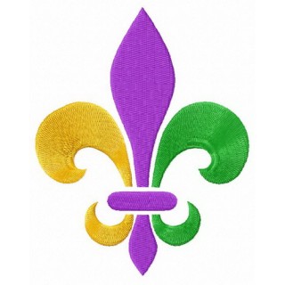 Mardi Gras Fleur-de-lis embroidery design - Embroidery Design