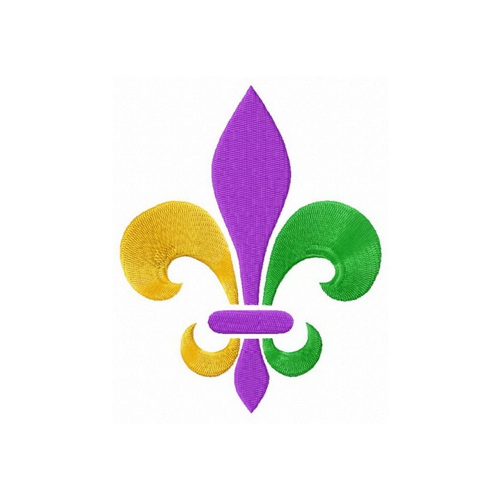 Mardi Gras Fleur-de-lis embroidery design - Embroidery Design