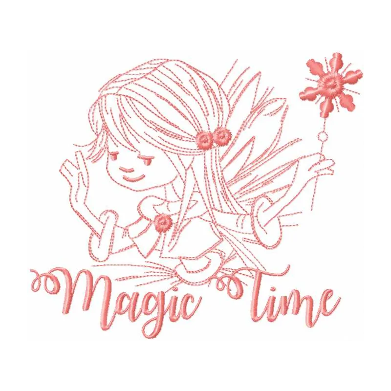 Preview of the Fairy Magic Time embroidery design featuring enchanting details perfect for whimsical projects.
