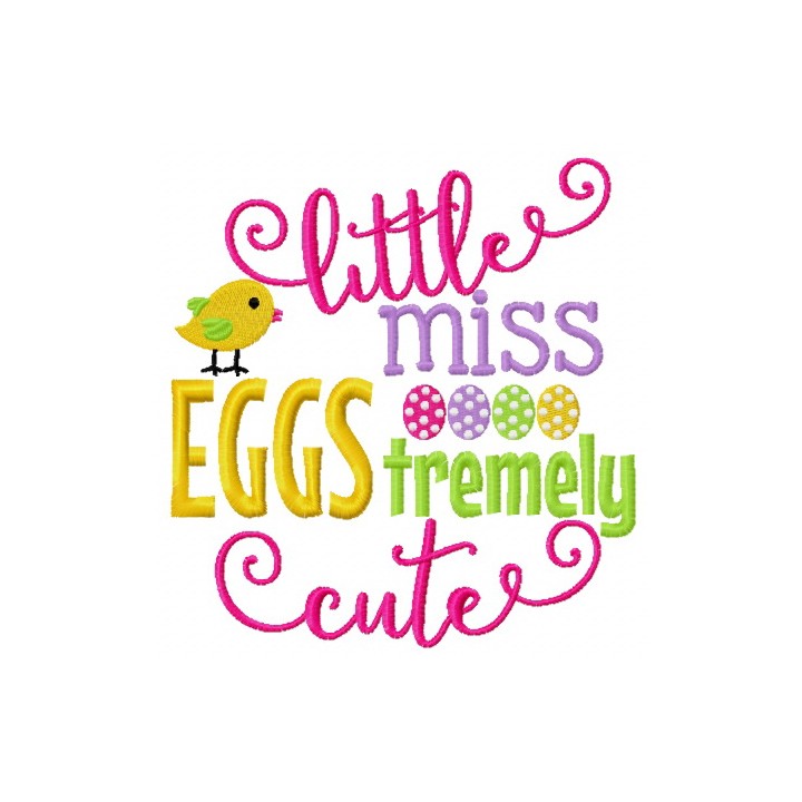 Litttle miss eggs tremely cute embroidery design - Embroidery Design