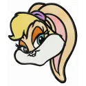 Lola Bunny head embroidery design showcasing a playful and vibrant character from Looney Tunes.