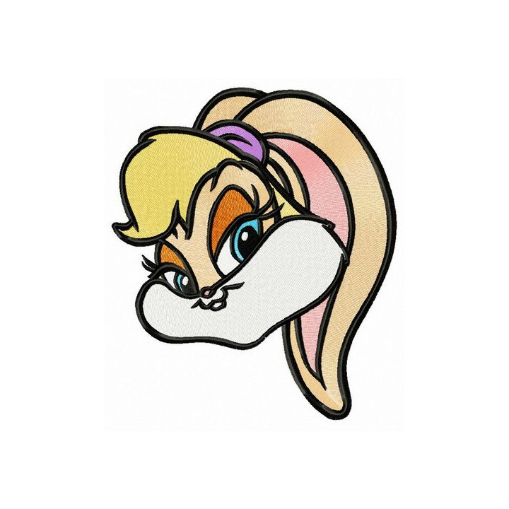 Lola bunny head embroidery design - Embroidery Design