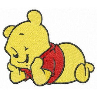 Cute baby Pooh embroidery design - Embroidery Design