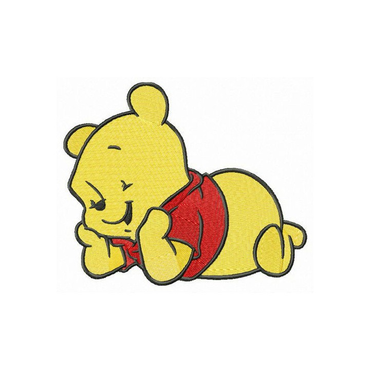Cute baby Pooh embroidery design - Embroidery Design
