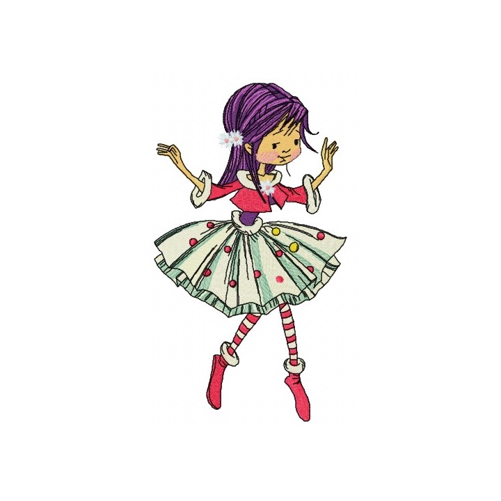 Circus girl embroidery design - Embroidery Design