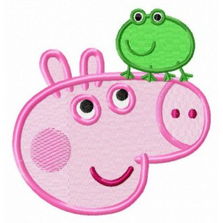 George and frog embroidery design - Embroidery Design