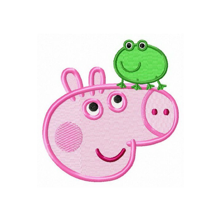 George and frog embroidery design - Embroidery Design